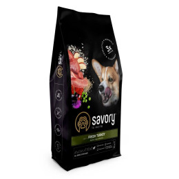 Набір сухий корм для собак Savory All Breed Sterilised Fresh 1 кг - індичка + ласощі