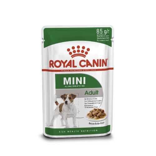 Вологий корм для дорослих собак дрібних порід Royal Canin Mini Adult pouch 85 г, 3+1 шт у подарунок - домашня птиця