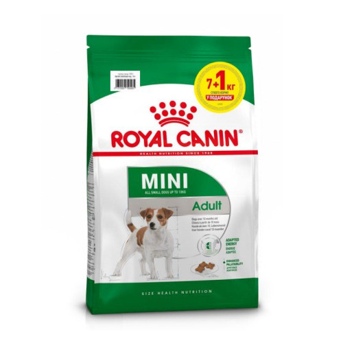 Сухий корм для собак Royal Canin Mini Adult 7+1 кг - домашня птиця