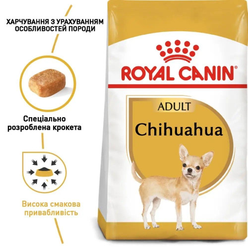 Набір корму собак Royal Canin Chihuahua Adult 1,5 кг + 4 pouch - домашня птиця