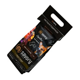 Набір сухий корм для собак Savory All Breed Sterilised Fresh 1 кг - індичка + ласощі