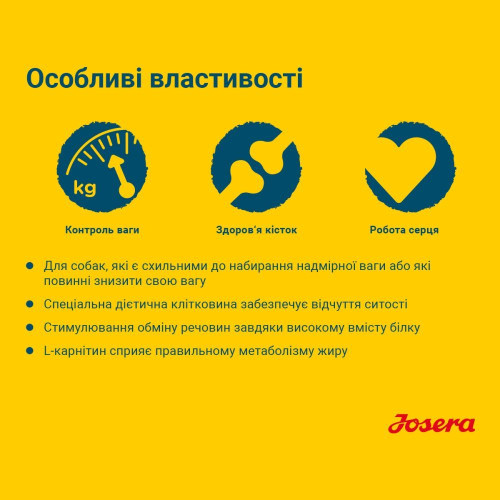 Сухой корм для собак Josera Light & Vital 900 г - домашняя птица