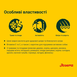 Сухий корм для активних собак Josera Active Nature 900 г (птах та ягня)