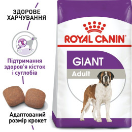 Сухий корм для дорослих собак гігантських порід Royal Canin Giant Adult 15 кг - домашня птиця