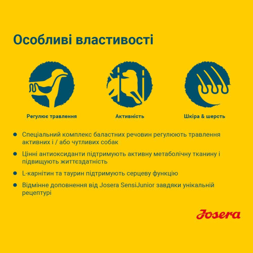 Сухий корм для собак Josera Sensi Adult 15 кг - домашня птиця