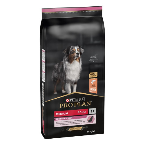 Сухий корм для собак ProPlan Medium Sensitive Skin 14 кг - лосось