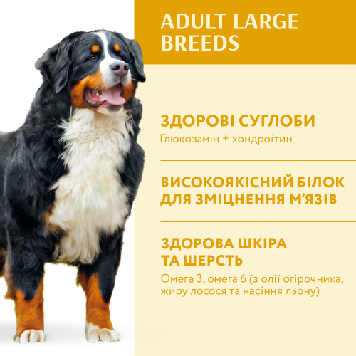 Сухий корм для дорослих собак великих порід Optimeal 1,5 кг (курка)