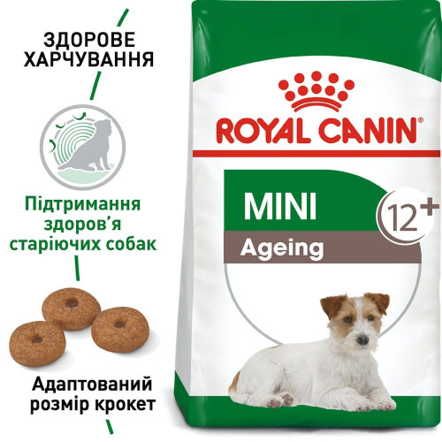 Сухий корм для літніх собак малих порід Royal Canin Mini Ageing 12+, 1,5 кг - домашня птиця