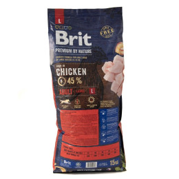 Сухий корм для собак Brit Premium Dog Adult L 15 кг - курка