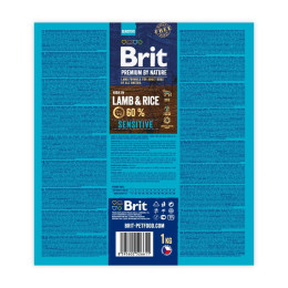 Сухий корм для собак Brit Premium Dog Sensitive 1 кг - ягня та рис