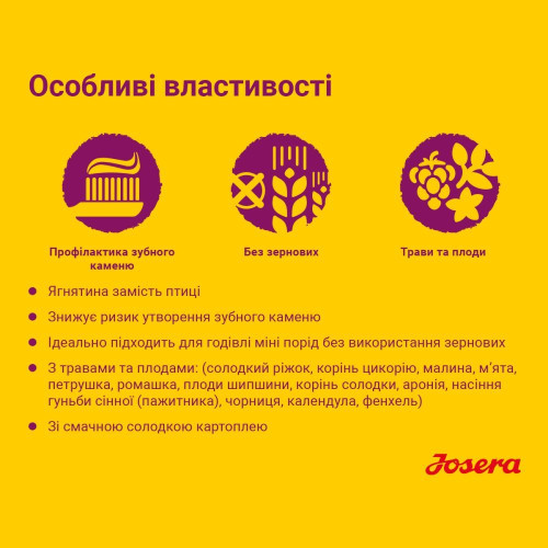 Сухий корм для собак Josera MiniDeluxe Adult 10 кг - ягня