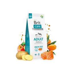 Сухий корм для собак малих і середніх порід Brit Care Dog Grain-free Adult беззерновий | (лосось) 12 кг