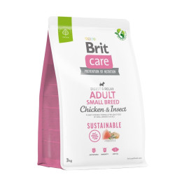 Сухий корм для собак Brit Care Dog Sustainable Adult Small Breed 3 кг - курка та комахи
