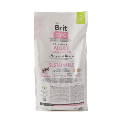 Сухий корм для собак Brit Care Dog Sustainable Adult Small Breed 7 кг - курка та комахи