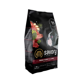 Сухий корм для собак Savory Small Breed Fresh 3 кг - індичка та ягня