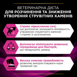 Сухий корм для собак при захворюваннях сечовивідних шляхів Pro Plan Veterinary Diets Urinary 1,5 кг (курка)