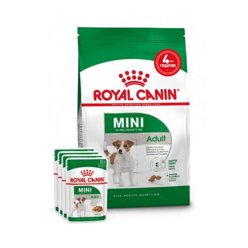 Набір корму для собак Royal Canin Mini Adult 2 кг + 4 pouch - домашня птиця