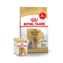 Набір корму для собак Royal Canin Yorkshire Terrier Adult 1,5 кг + 4 pouch - домашня птиця