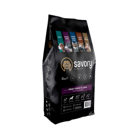 Сухий корм для собак Savory Medium Breed Fresh 12 кг - індичка та ягня