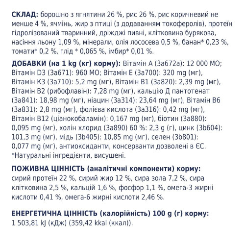 Сухий корм для собак усіх порід Club 4 Paws Premium 14 кг (ягня та рис)