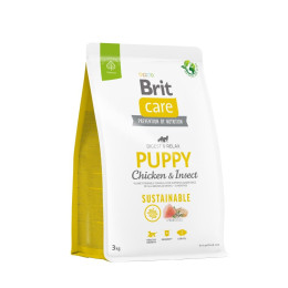 Сухий корм для цуценят Brit Care Dog Sustainable Puppy| (курка та комахи) 3 кг
