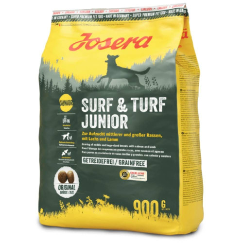 Сухий корм для цуценят Josera Surf & Turf Junior 900 г - лосось та ягня