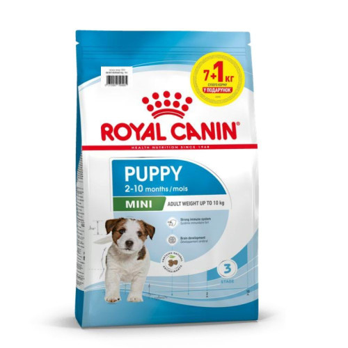 Сухий корм для цуценят Royal Canin Mini Puppy 7+1 кг - домашня птиця
