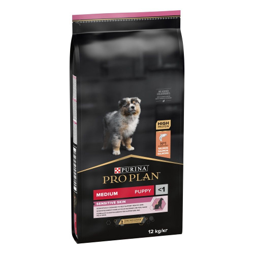 Сухий корм для цуценят Pro Plan Puppy Medium Sensitive Skin, 12 кг - лосось
