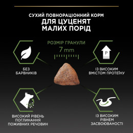 Сухий корм для цуценят та молодих собак Pro Plan Puppy Small & Mini 3 кг - курка