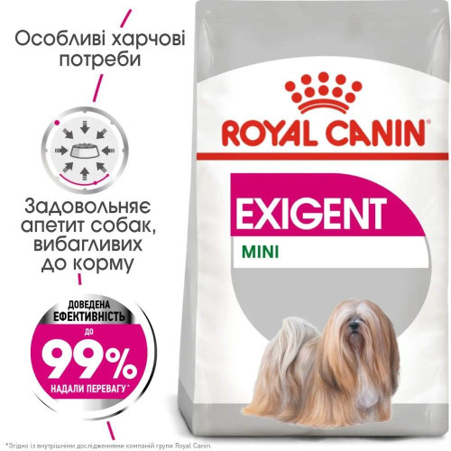 Сухий корм для вибагливих собак дрібних порід Royal Canin Mini Exigent 3 кг - домашня птиця