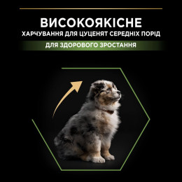 Сухий корм для цуценят та молодих собак Pro Plan Puppy Medium 3 кг - курка