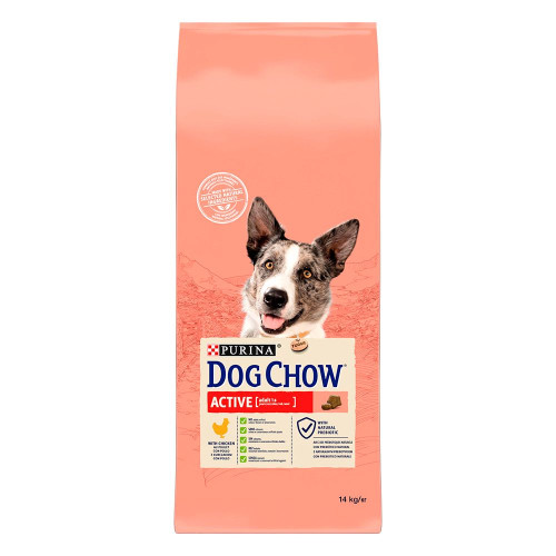 Сухий корм для активних собак всіх порід Dog Chow Active Chicken 14 кг (курка)