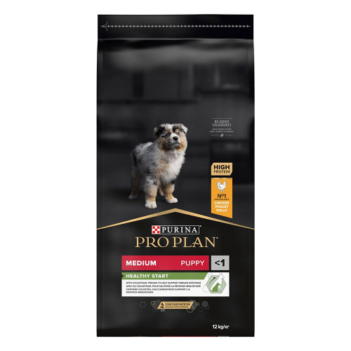 Сухий корм для цуценят та молодих собак Pro Plan Puppy Medium 12 кг - курка
