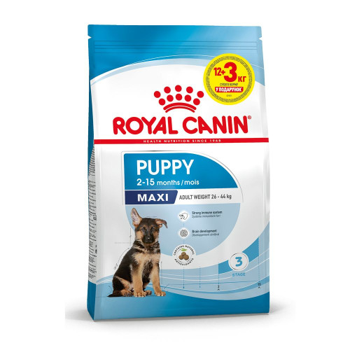 Сухий корм для цуценят Royal Canin Maxi Puppy 12+3 кг - домашня птиця