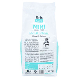Сухий корм для собак Brit Care Grain Free Mini Light & Sterilised 7 кг - кролик і лосось