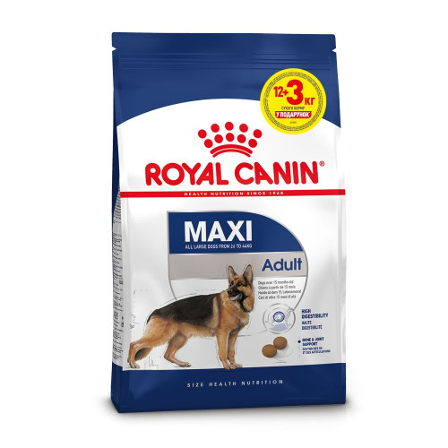 Сухий корм для собак Royal Canin Maxi Adult 12 кг + 3 кг - домашня птиця