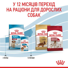 Вологий корм для цуценят і молодих собак середніх порід Royal Canin Medium Puppy pouch 140 г - домашня птиця