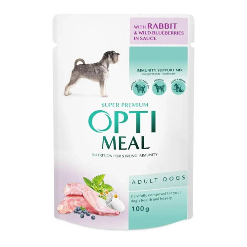 Вологий корм для собак Optimeal Complete Canned Pet Food Adult 3+1 pouch 400 г - асорті
