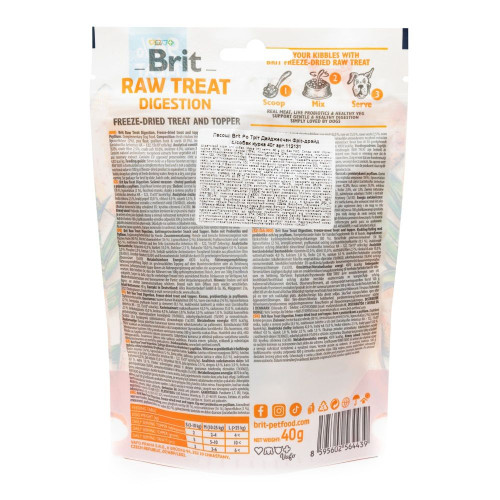 Лакомство для собак Brit Raw Treat Digestion Freeze-dried 40 г - курица
