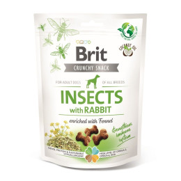 Ласощі для собак Brit Care Dog Crunchy Cracker 200 г - комахи, кролик і фенхель