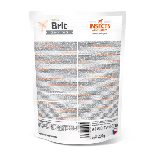 Ласощі для собак Brit Care Dog Crunchy Cracker 200 г - комахи, індичка та яблуко