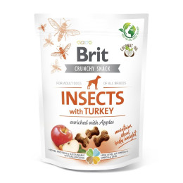 Ласощі для собак Brit Care Dog Crunchy Cracker 200 г - комахи, індичка та яблуко
