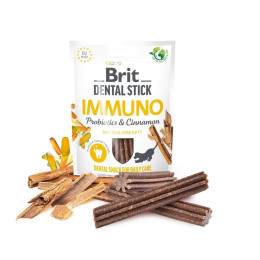 Ласощі для собак Brit Dental Stick Immuno 251 г 7 шт - пробіотики та кориця