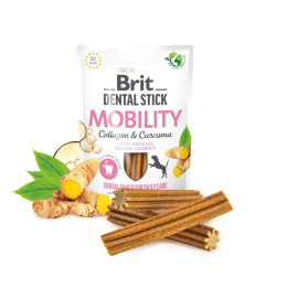 Ласощі для собак Brit Dental Stick Mobility 251 г 7 шт - колаген та куркума