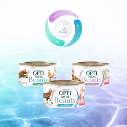 Optimeal Beauty Adult Cat Набір консервованого корму для дорослих котів (3+1)