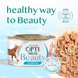 Optimeal Beauty Adult Cat Набір консервованого корму для дорослих котів (3+1)