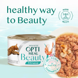 Optimeal Beauty Adult Cat Набір консервованого корму для дорослих котів (3+1)