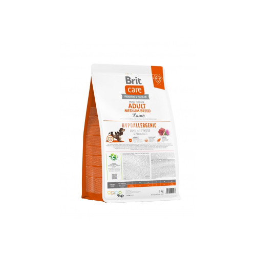 Сухий корм для собак Brit Care Dog Hypoallergenic Adult Medium Breed 3 кг - ягня