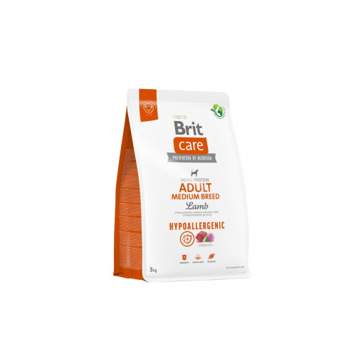 Сухий корм для собак Brit Care Dog Hypoallergenic Adult Medium Breed 3 кг - ягня